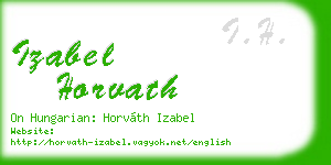 izabel horvath business card