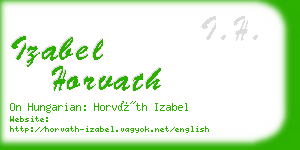 izabel horvath business card